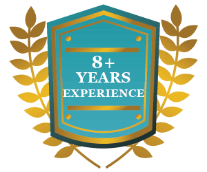 8-years of Experience badge